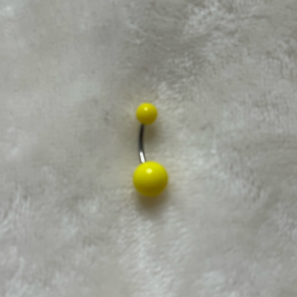 Yellow belly button ring NEW